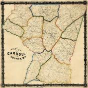 Carroll County 1863 Wall Map 24x23, Carroll County 1863 Wall Map